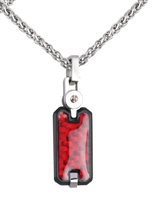 Collana Rosso Amante Uomo Nivola in Acciaio UCN313GR - UCN313GR